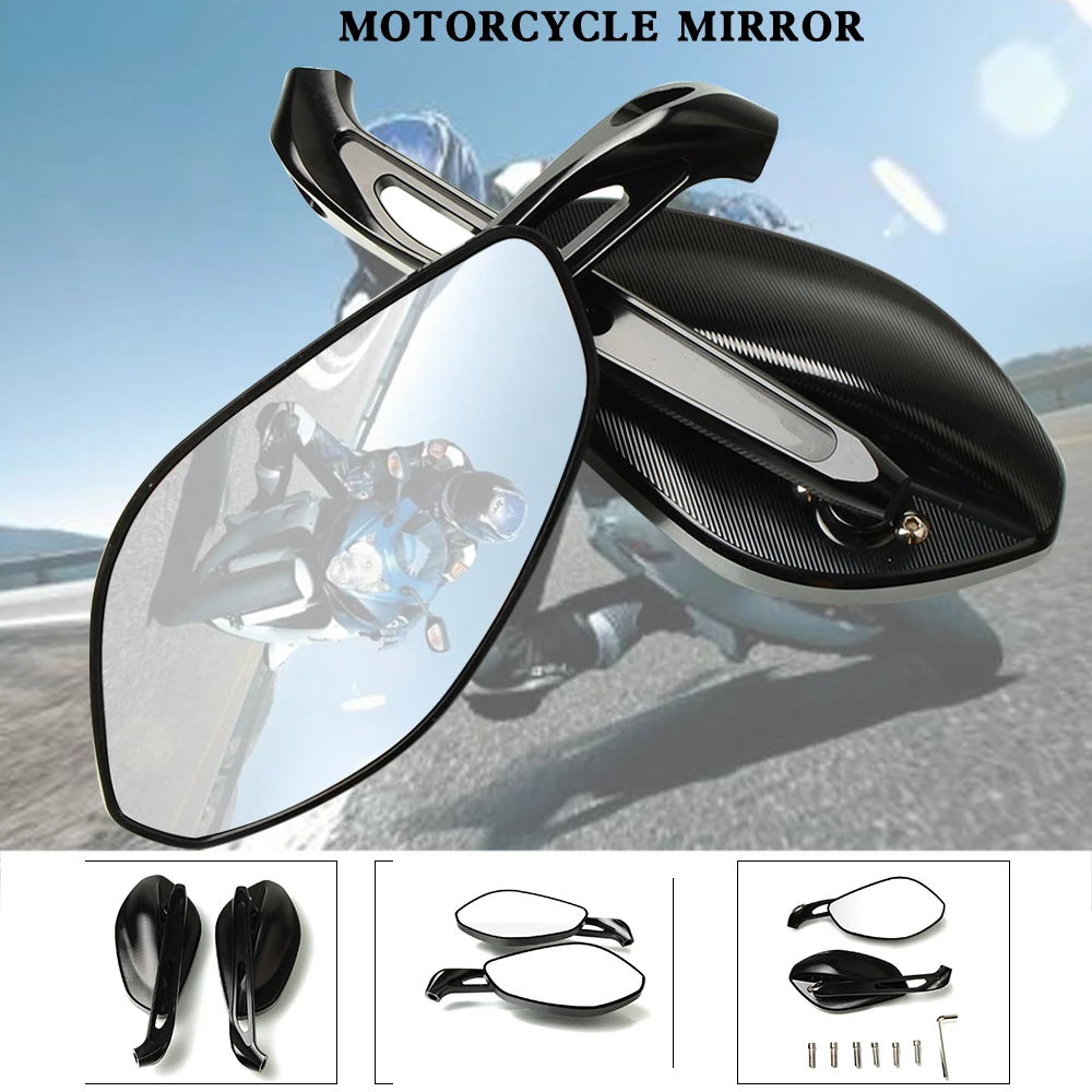 

For Ducati Mototrcycle Mirrors 1 pair Racer CNC Aluminium moto Accessories Side mirror Motorbike Scooter Motor Mirror scrambler