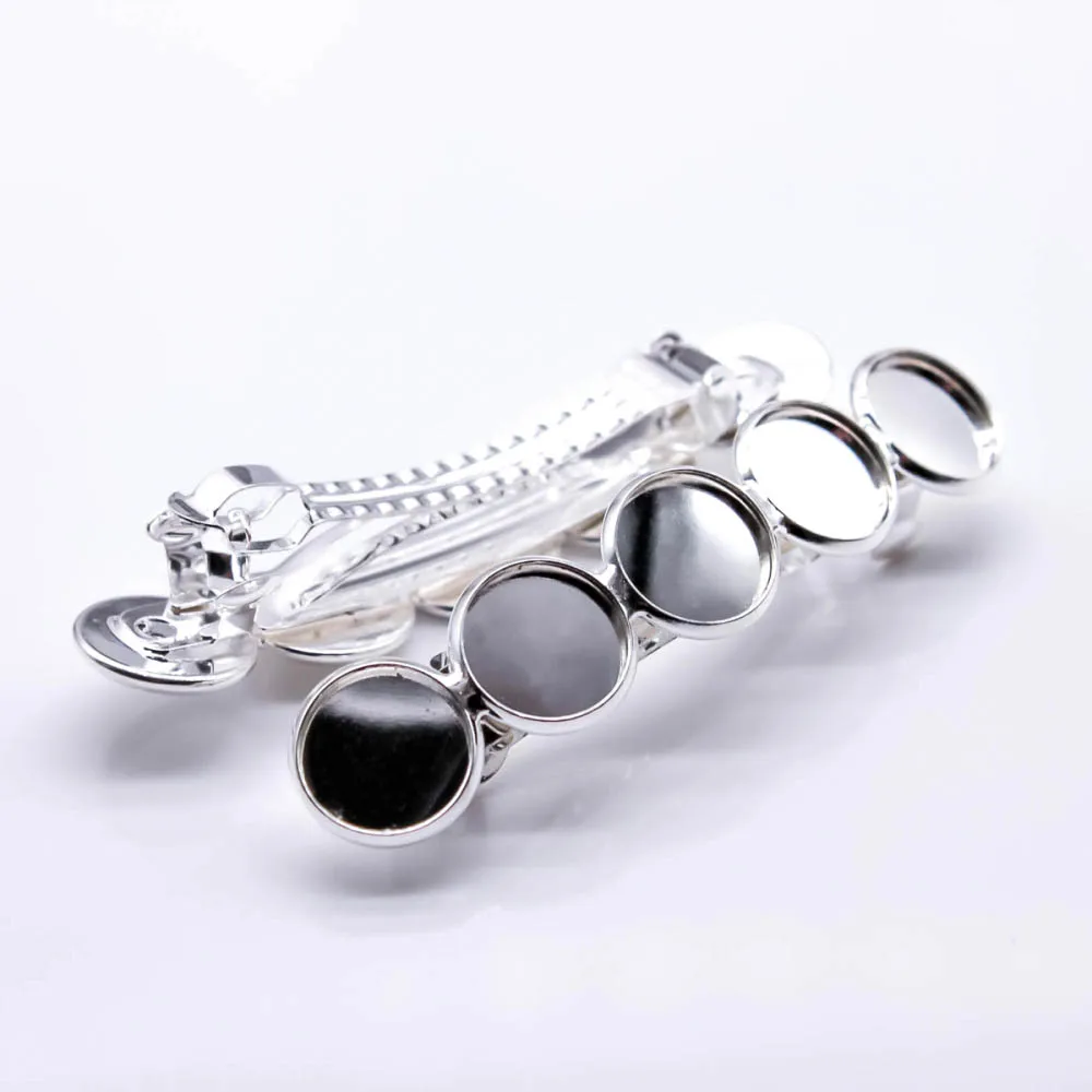 Buy ZEROUP 12mm 5pcs White Plated Hair Clips Hairpin