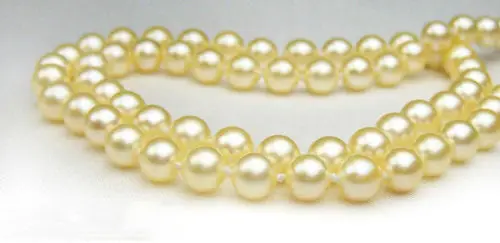 

>>> >>>6.5-7mm golden top rating AAAA pearls necklace 14KGP clasp (17''can choose)