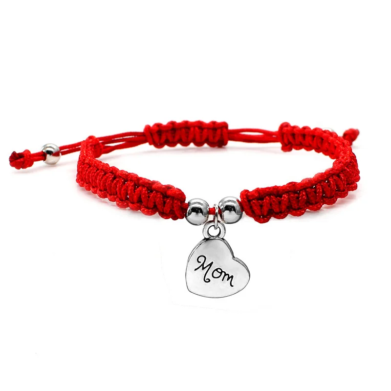 

Hot 2019 Red Thread String Lucky Bracelet for women men Handmade Red Black Couple Rope Jewelry Valentine Gift