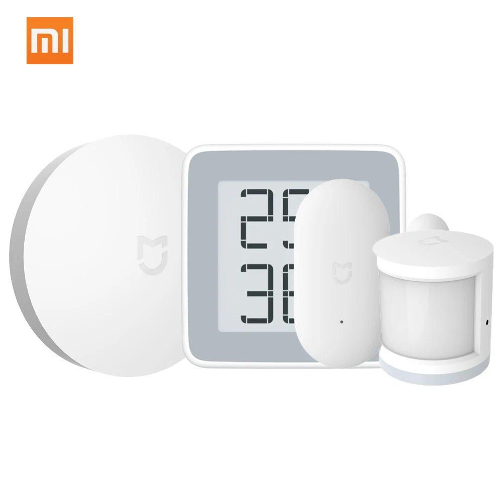 

(with Battery) xiaomi mijia Mi miaomiaoce Thermometer Temperature Humidity Sensor LCD Screen Digital E-ink Electronic ink Screen