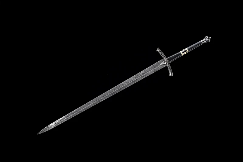 For Movie Decoration Eddard Stark‘s Sword Real Stainless Steel Black Wooden Sheath Western Replica Props