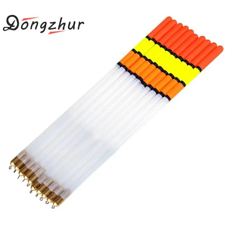 

Dongzhur 10pcs Fishing Floats Plastic Fishing Tackle Tool Fish Floats Suit Different Environment Hollow Fishing Float
