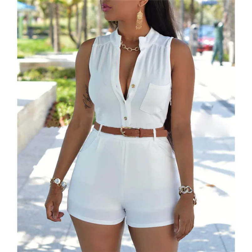 Playsuits Модный женский игровой костюм весна лето Карманы комбинезон на кнопках элегантный комбинезон на молнии офисный женский комбинезон 15 - Цвет: Playsuits