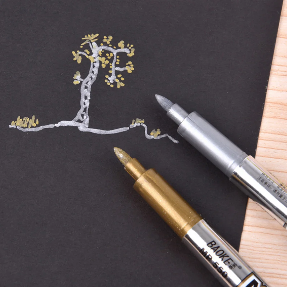 1 PC New Metallic Color Pen Diy Album Scrapbooking Invitation Card Photo Marker Pen Stationery Papelaria School Supplies