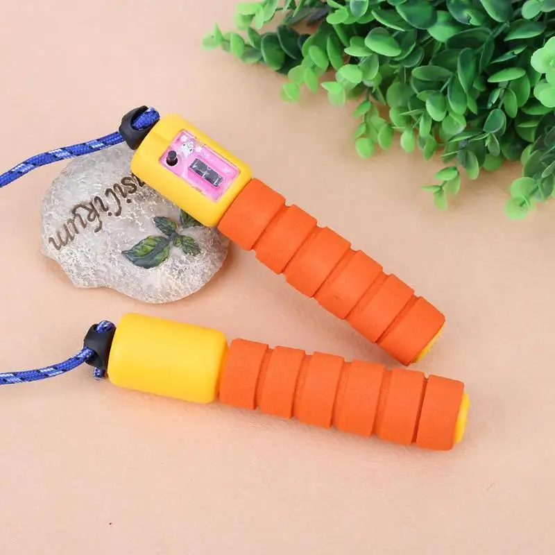 Practical 2.5m colour Jump Ropes Cotton Sponge Count Wire Exercise Fitness Outdoor Sports Jumping Skipping Rope Random Color