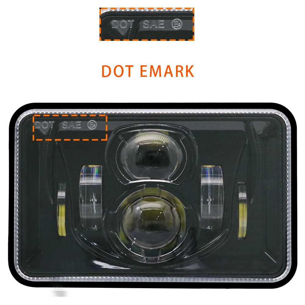 

4x6" LED H4 Projector Headlight For Honda XR650 XR250 XR400 Suzuki LED Conversion Headlight Lamp For Honda Motorcycle Headlamp