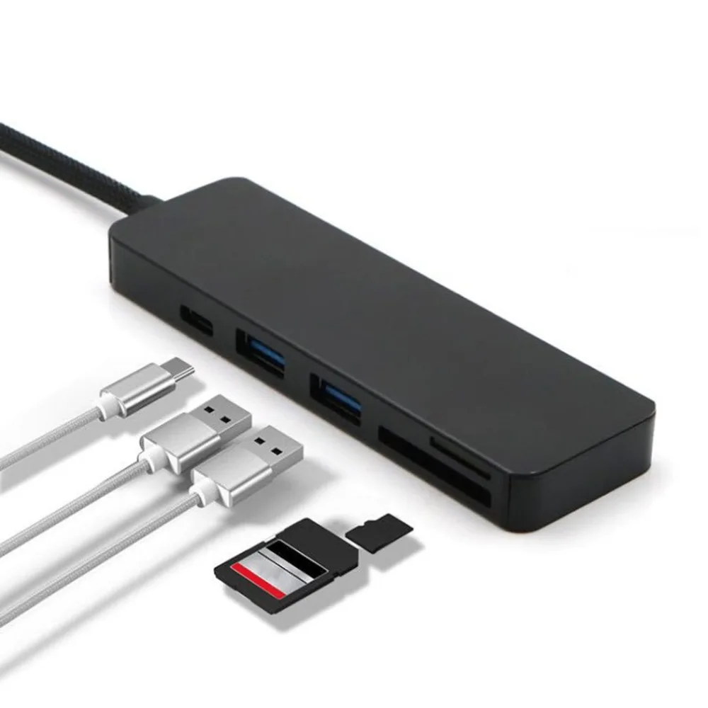 Многофункциональный USB 3,1 Тип-C концентратора TF Card Reader Тип C USB преобразователя высокого Скорость USB 3,0 сплиттер концентратор адаптер для Macbook