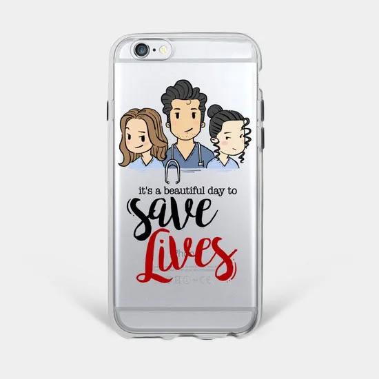 Funda enfermera Industria Médica Funda para iPhone 6 6 s 7 6 Plus 7 Plus 5S SE silicona suave transparente TPU carcasa trasera carcasa