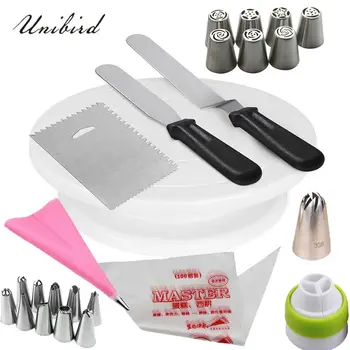 

Unibird Fully Bakeware Set DIY Cake Decorating Tool Set Disposable Thicken Pastry Bags Russian Icing Piping Nozzles Cream