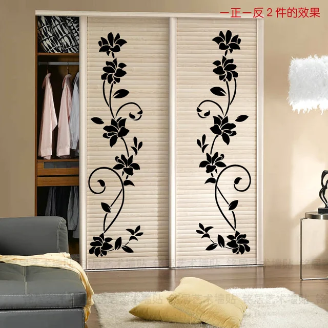 Pillar wall stickers wallpaper sticker romantic wardrobe stickers