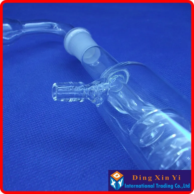 Lab Glass Supplies Distiling Apparatus with ground glass joints Glass distillation unit Distillation flask + graham condenser + conical flask distiller Lab Condenser