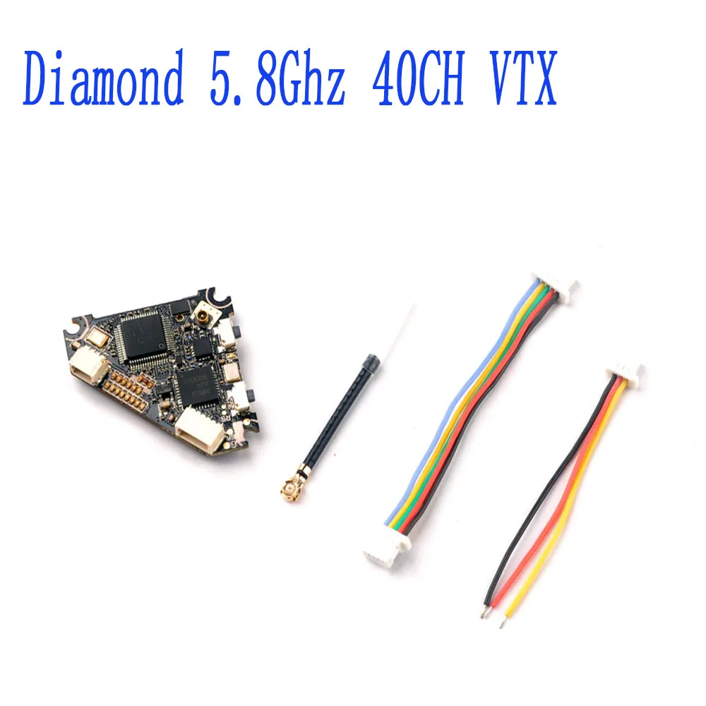 

Happymodel Diamond 5.8Ghz 40CH 25/100/200mW Switchable VTX FPV Transmitter with DVR Smartaudio Ready 3.3-5.5V