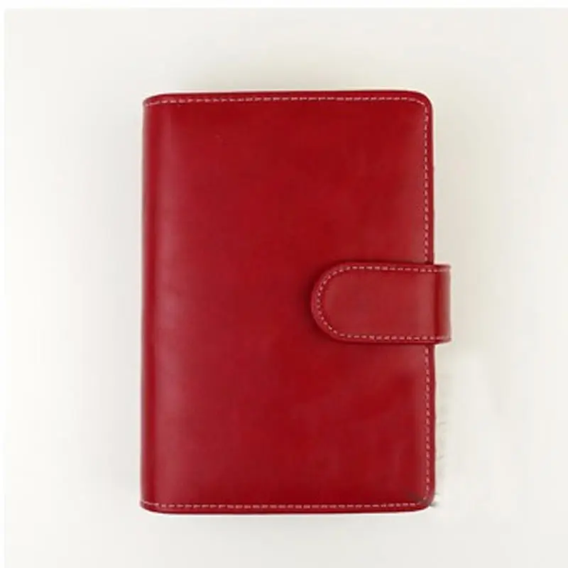 Yiwi Винтаж Ретро планировщик A5 A6 из искусственной кожи личный дневник записная книжка с диаметром 25 мм кольца офисные и школьные принадлежности - Цвет: Retro red
