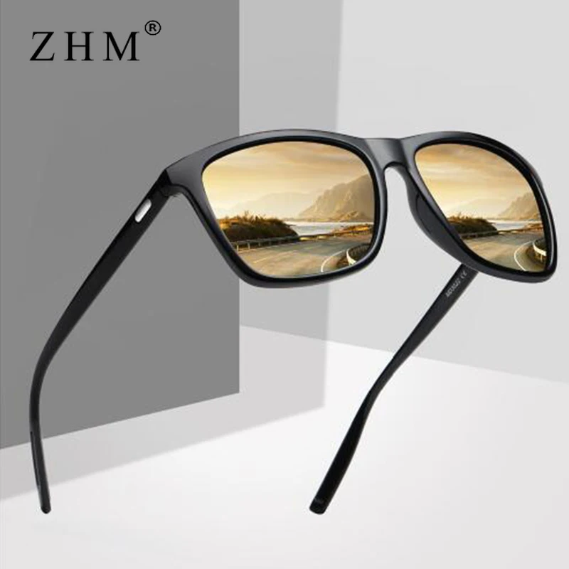 Мужские поляризационные солнцезащитные очки, модные дизайнерские Квадратные Солнцезащитные очки для вождения, зеркальные солнцезащитные очки Oculos De Sol UV400 Gafas