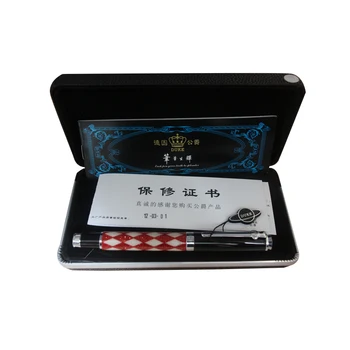 

Duke Red-white Grid Metal Fountain Pen Iraurita Nib Writing Inks Pens Office and School Supplies Stationery with An Original Box