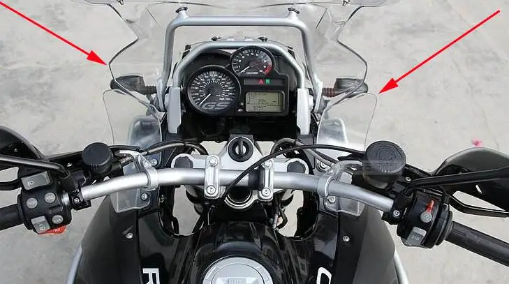 Clear R1200GS ADV лобовое стекло ветровое стекло w/кронштейн поддержки+ лобовое стекло сторона для BMW R 1200 GS Adventure 2005-2012