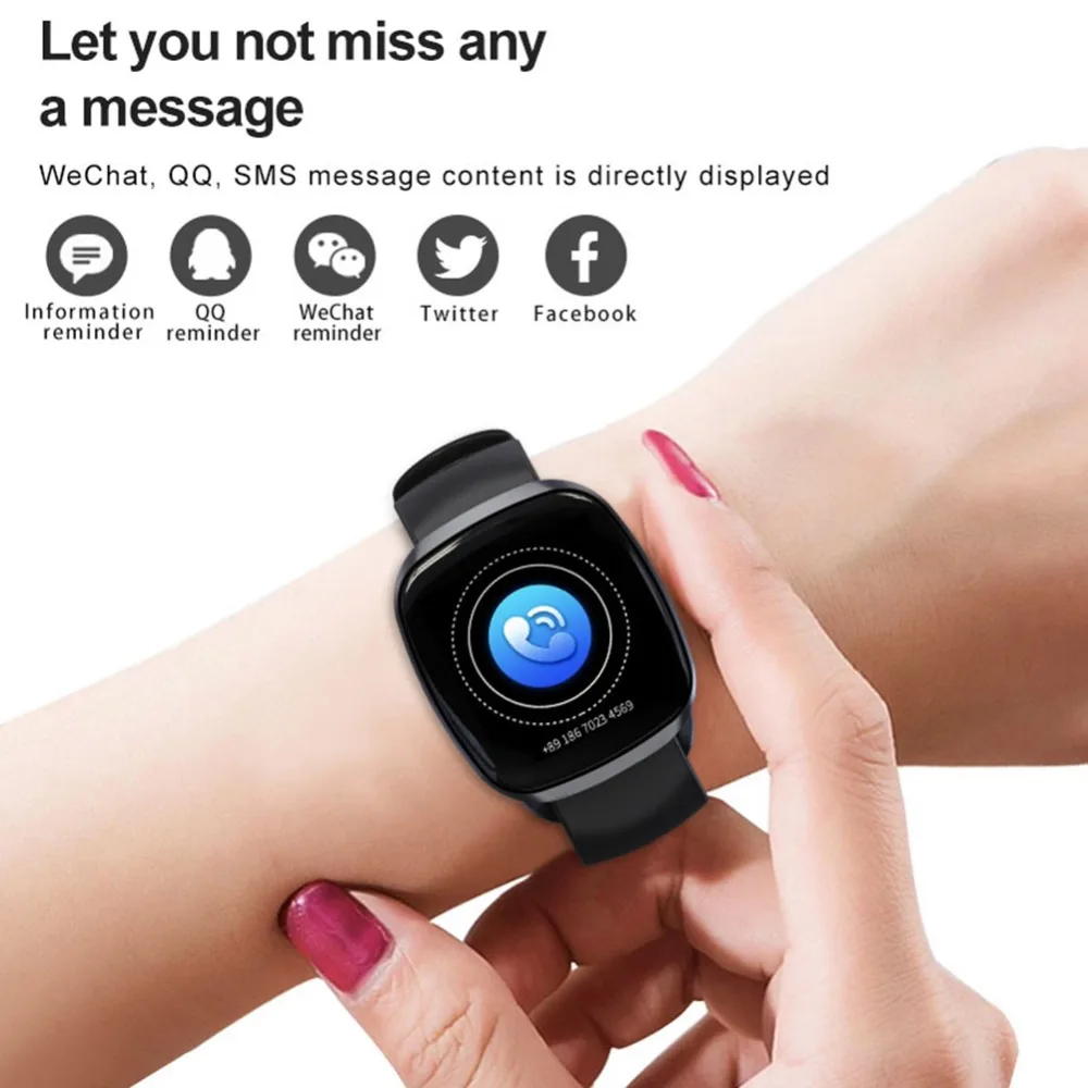 Hangrui GT103 Full Screen Touch Ultra-thin Smart Watch Fitness Tracker Blood Pressure Monitor Heart Rate Waterproof Sports Watch (3)