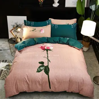 

Four seasons Comforter bedding sets duvet cover+Bed linen+Pillow covers 4Pcs Twin Full Queen King SizeAB side Bedding Set