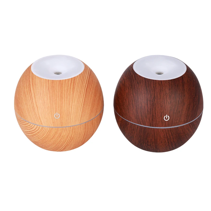 

BOMEINENG 130ML Wood Grain Mini Humidifier Mist Maker Electric Oil Diffuser Aromatherapy Humidifier Water Air Diffuser LED Lamp