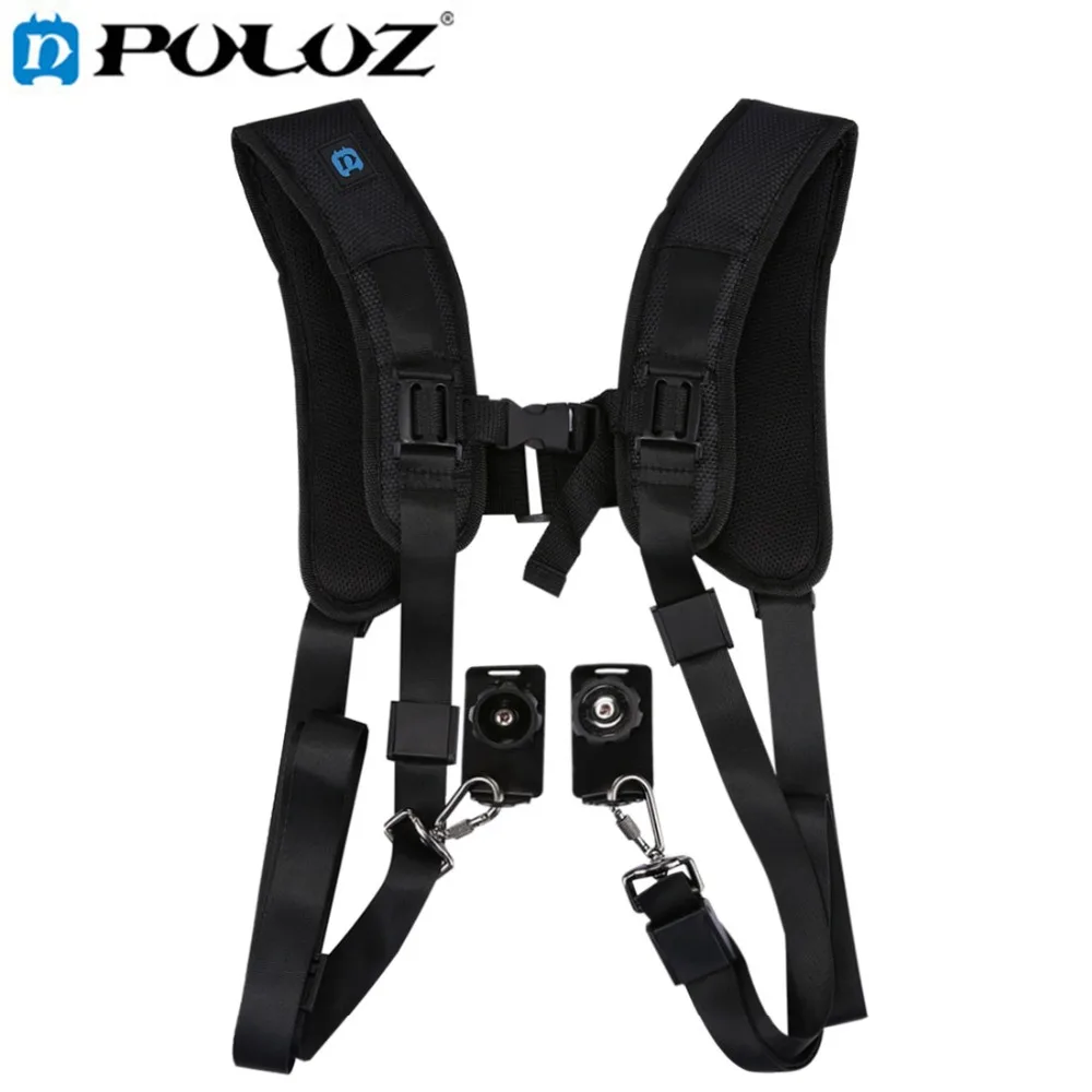 PULUZ-Quick-Rapid-Double-Shoulder-Harness-Soft-Pad-Decompression-Foam-Shoulder-Strap-Neck-Belt-for-Canon