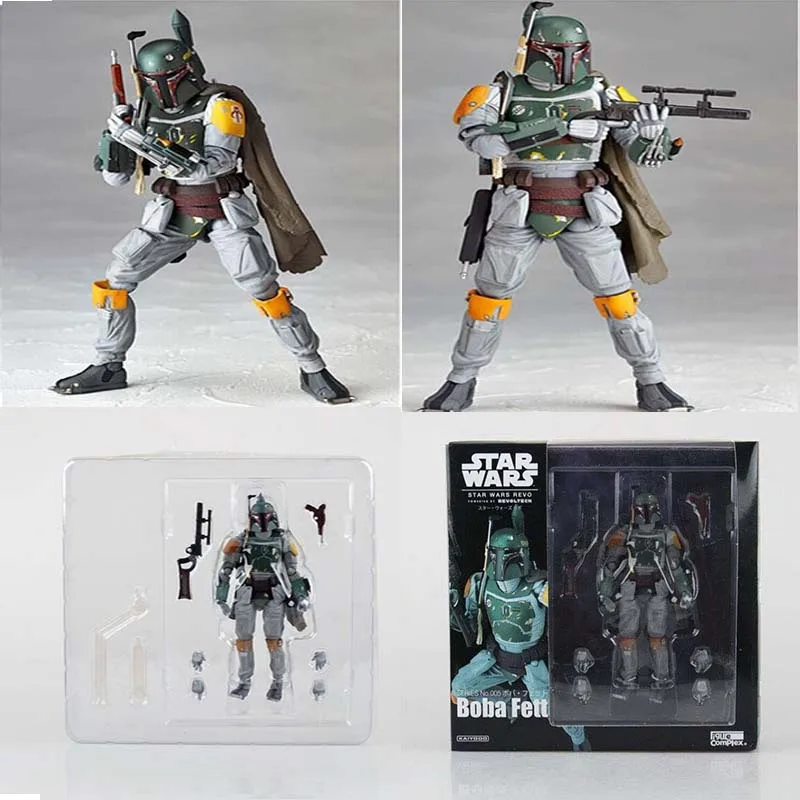 

Revoltech Series No.005 STAR WARS Boba Fett Revo PVC Action Figure Collectible Toy Doll Gift