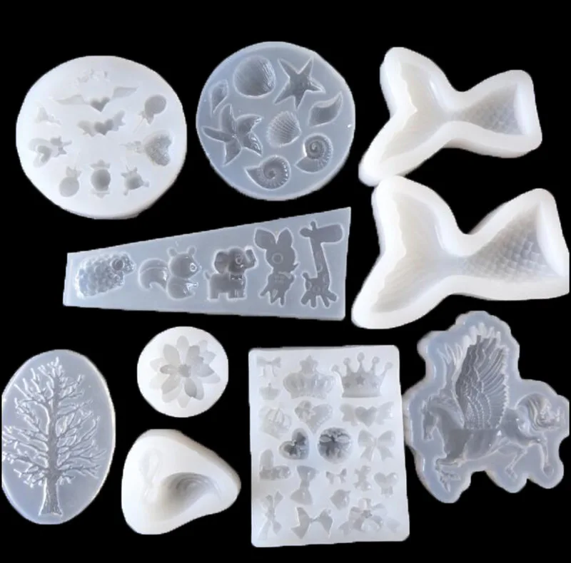 

Several Specular Dropping Molds Shell Tree Animal Crystal Dropping Mold