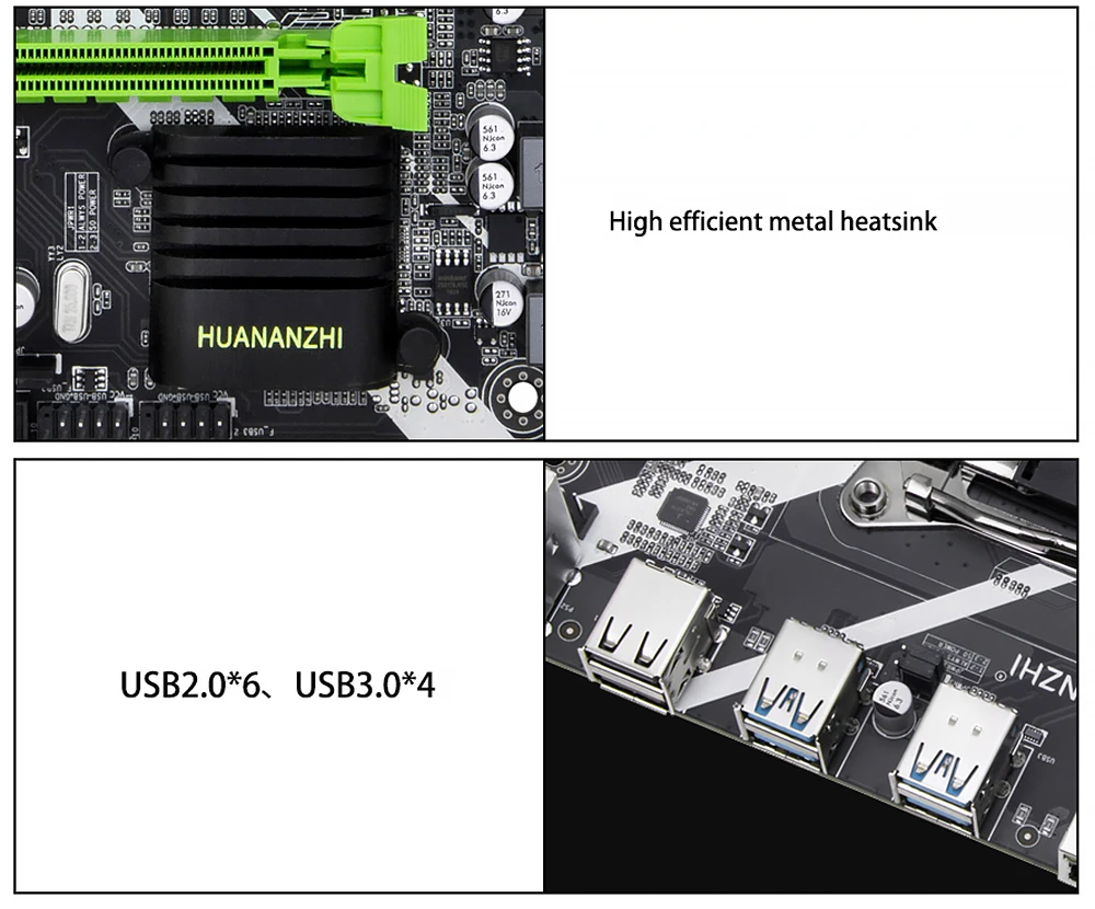 Huanan Zhi X99-8M игровой Материнская плата Intel X99 LGA 2011-3 все серии DDR4 кода коррекции ошибок 1866/2133/2400/2666 МГц 32 Гб M.2 NVME USB3.0 блок питания ATX