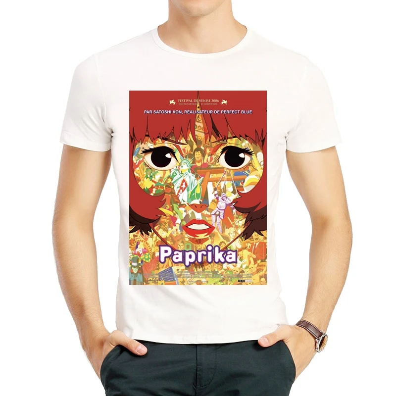 Fashion Cartoon Paprika T Shirt White Color Short Sleeve Paprika T