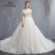 Vestido de Noiva аппликации кружевные цветы свадебное платье принцессы Милая Жемчуг 1,2 м царский поезд бальное платье Свадебное платье
