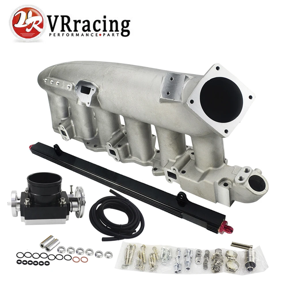 VR RACING - Cast Intake Manifold FOR Nissan 240SX RB25det RB25 Skyline + 80MM Throttle Body + Fuel Rail VR-IM32-SL+6980BK+5439BK VR RACING - Cast Intake Manifold FOR Nissan 240SX RB25det RB25 Skyline + 80MM Throttle Body + Fuel Rail VR-IM32-SL+6980BK+5439BK
