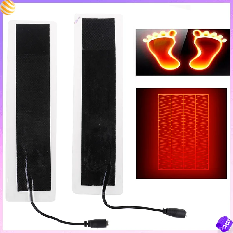 

2X USB 12V Plastic Warm Heating Heater Winter Warm Plate Waist Shoes Pad Heat Mat Accessories 20*4cm