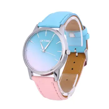 

Women Watch Dail Quartz Lover Wristwatch Casual Candy Color Band Quartz Strap Student Watch Leather Clock reloj mujer