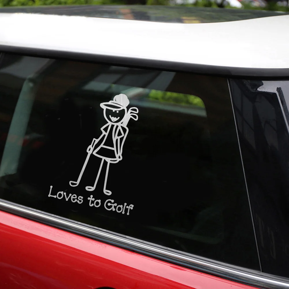 15*20 см Новый Стиль Love To Golf Dazzle автомобильные Стильные наклейки виниловые на
