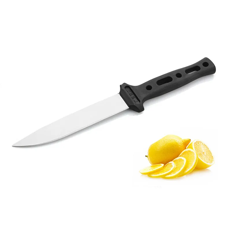 

High quality stainless steel fruit knife five holes black set domestic knife camping portable dinner knife field survival tools