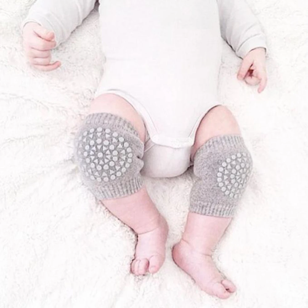 Baby Crawling Pads Soft Cotton Elastic Unisex Prevent Slip Infant Knee