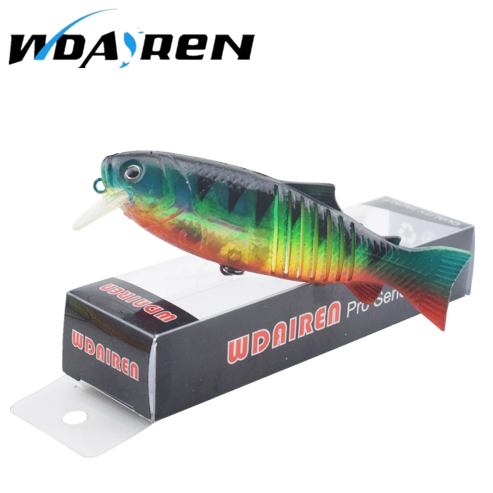 

WDAIREN 1Pcs carp fishing Soft Tail Hard wobblers Noisy Steel Balls Long Range Casting Lure 10cm 20g Minnow FA-024