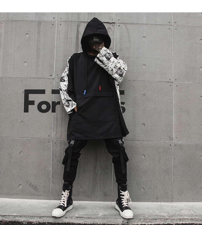 Red Long Hoodie Men Camouflage Print Patch Pullover Camo Hoodies Sweatshirts Male Hip Hop   (11)