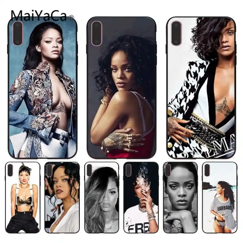 Maiyaca リアーナ壁紙電話ケースカバー Iphone 8 8 プラス 6s 6 プラス 5 5s 6s プラス 7 7 プラス ハーフラップケース Aliexpress