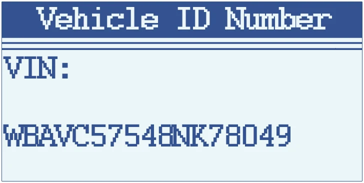 Vehicle ID Number