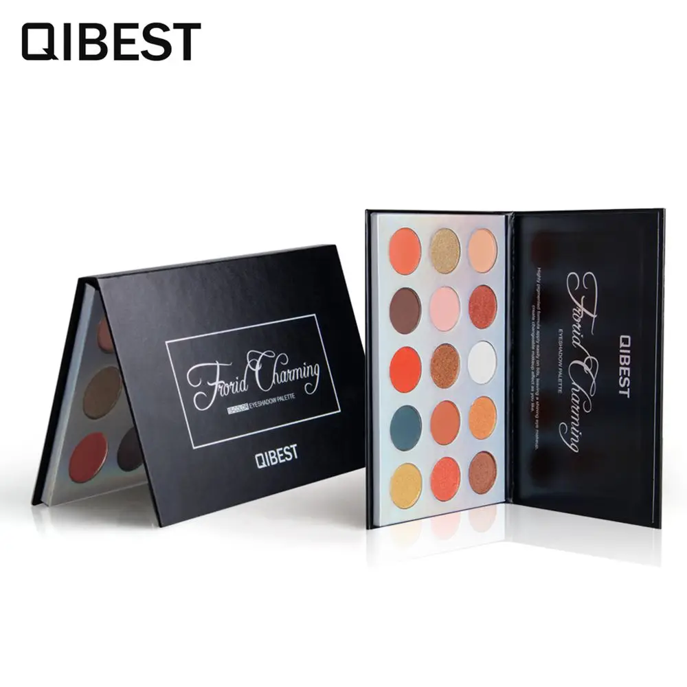 

QIBEST Pigmented Eyeshadow Nude Palette 15 Color Eyeshadow Palette Maquillage Yeux Ruby Rose Glitter Shimmer Highlighter Palette