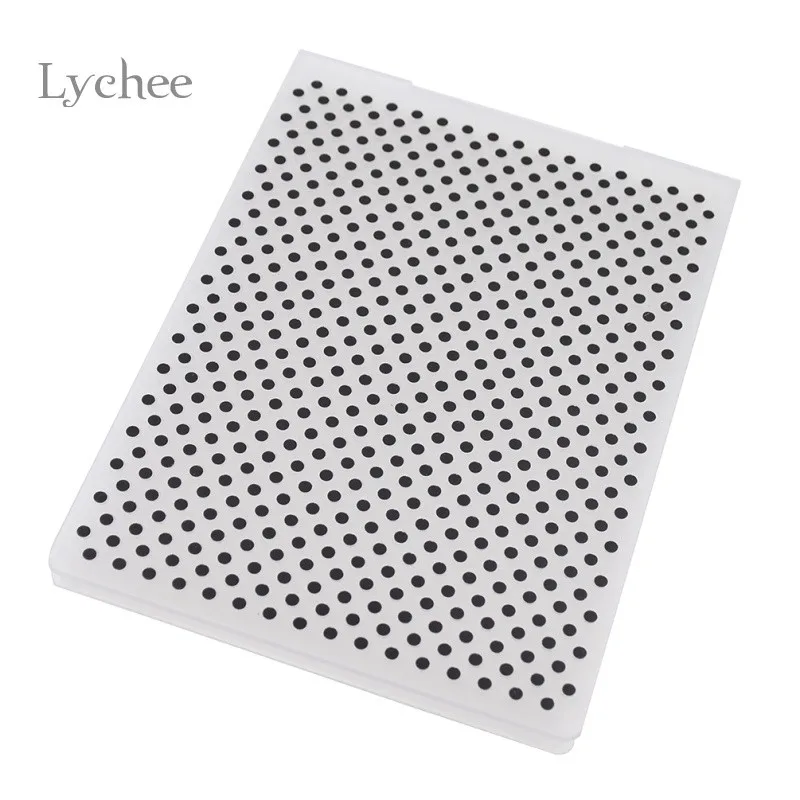 Lychee пластиковая папка для тиснения для скрапбукинга DIY альбом карта инструмент пластиковые шаблонные штампы круглая точка шаблон