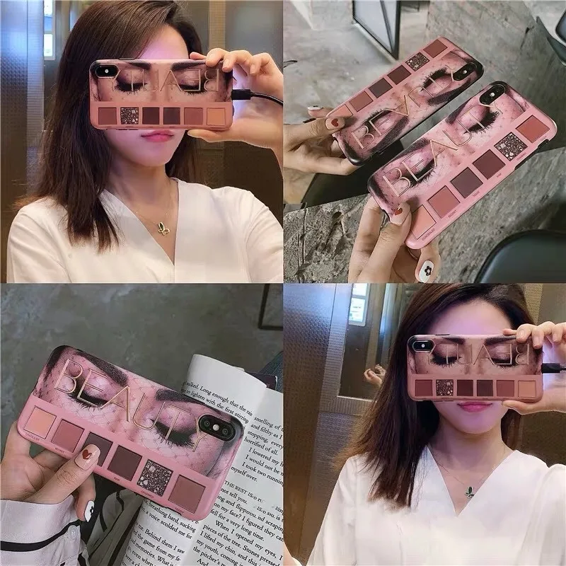 

Eye shadow box palette phone case For iphone XS MAX XR X fashion soft case For iphone 6 6s 7 8plus case back cover