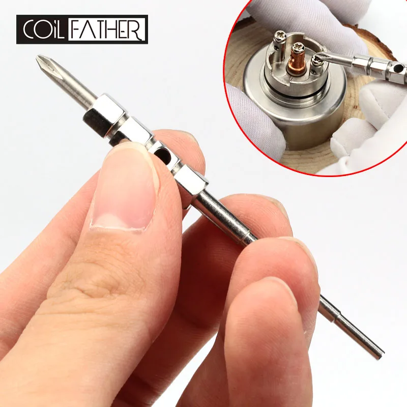 

Coil Father 2 in 1 Stainless Steel Coil Jig Coiling Tool Screwdriver Vape Tool For Hookah DIY RDA Atomizer Electronic Cigarette