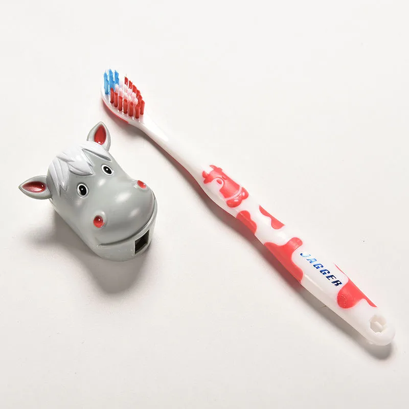 Милая мягкая зубная щетка для маленьких детей; зубная щетка с кроликом и коровой; зубная щетка; 1 шт