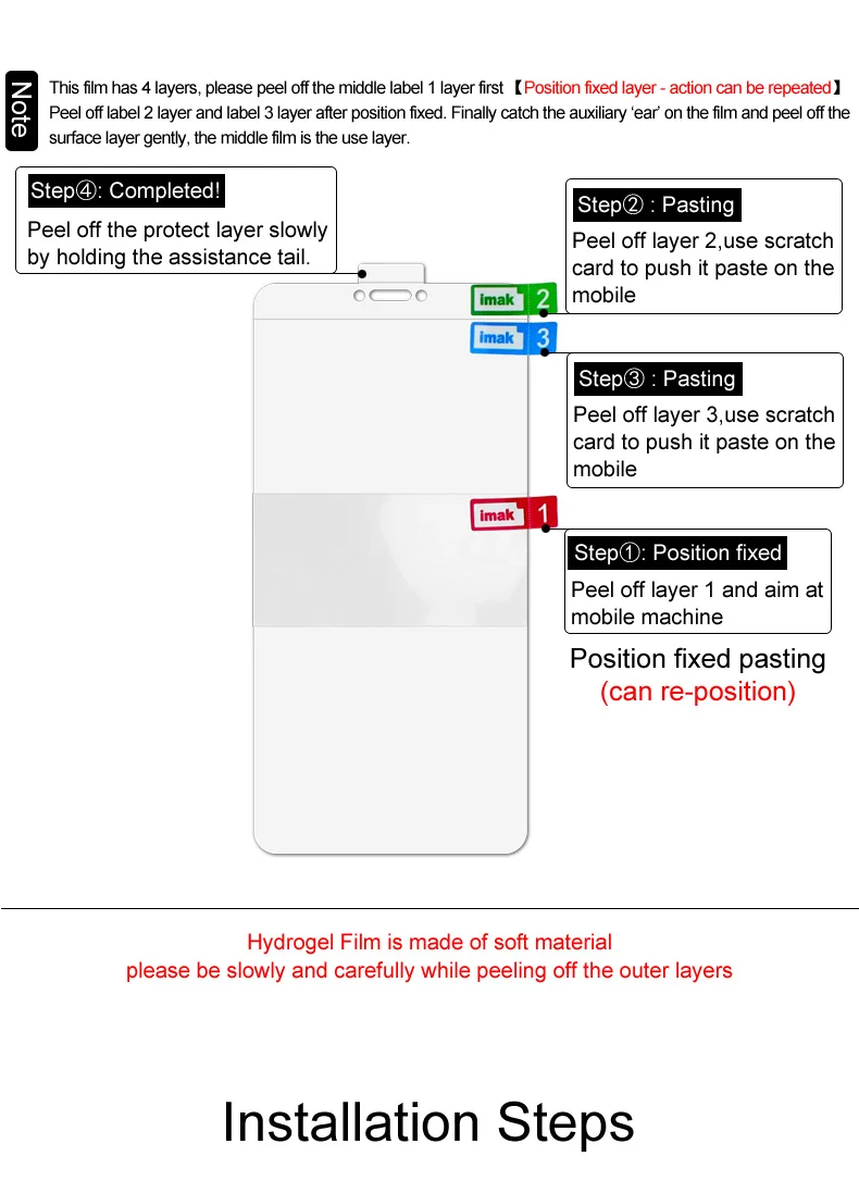 Imak Гидрогелевая пленка 3 III для Xiaomi Pocophone F1 Poco F1 Защитная Прозрачная Олеофобная пленка