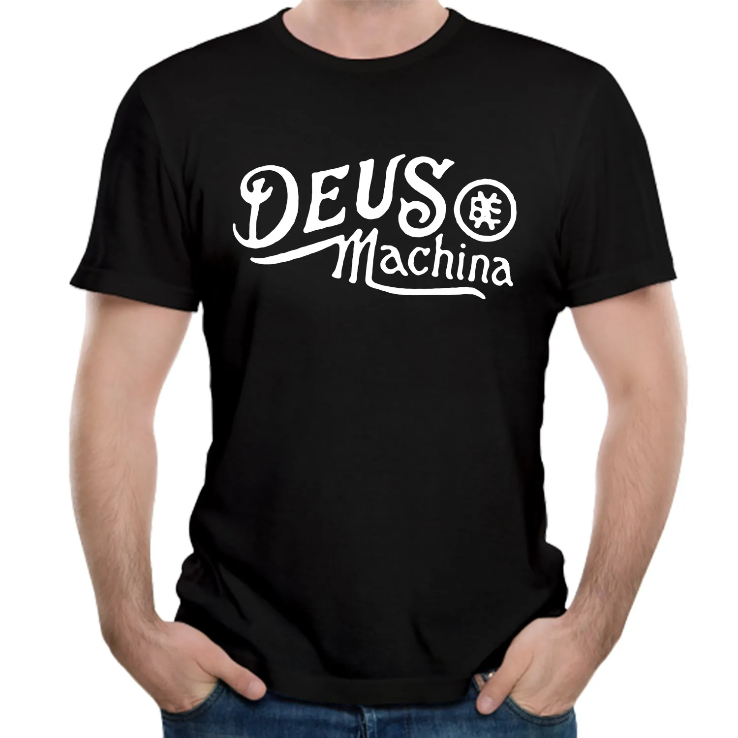 Deus Ex Machina игровая футболка модные мужские уличные футболки больших размеров - Цвет: black