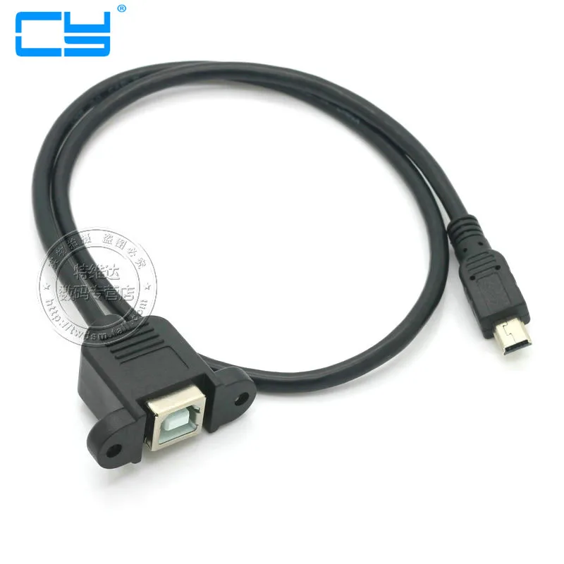 Комплект из 2 предметов мини USB 5pin &quotпапа&quot в B Тип панели для монтажа на кабель 50