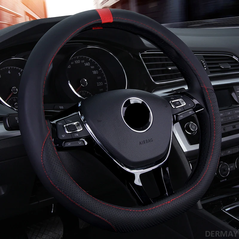 DERMAY D форма спортивный чехол на руль из натуральной кожи для VW Scirocco 2009 2010 2011 2013 2014
