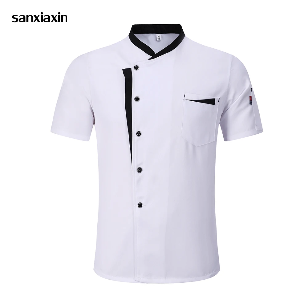 

Unisex Chef Jacket Hotel Chef's Uniform Short Sleeve Mesh Breathable Workwear Catering Restaurant Kitchen Bakery wholesale new